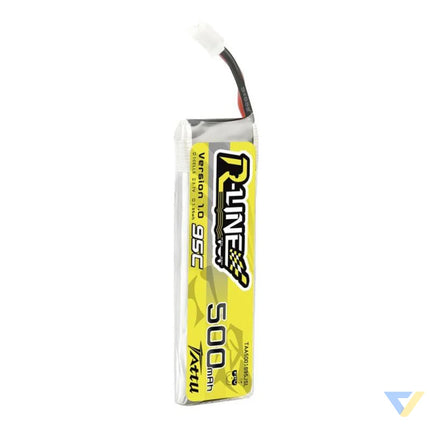 Battery Tattu 500mAh 3.7V 95C 1S1P Long Lithium and NiMH