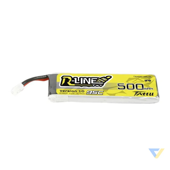 Battery Tattu 500mAh 3.7V 95C 1S1P Long Lithium and NiMH