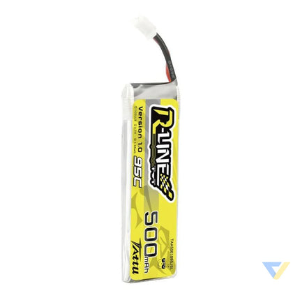 Battery Tattu 500mAh 3.7V 95C 1S1P Long Lithium and NiMH