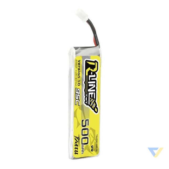 Battery Tattu 500mAh 3.7V 95C 1S1P Long Lithium and NiMH