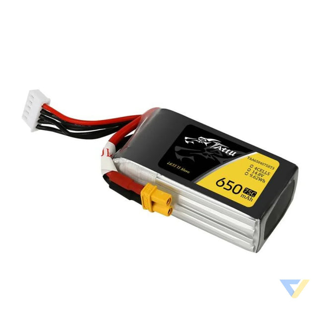 Battery Tattu 650mAh 14.8V 75C 4S1P XT30 Lithium and NiMH