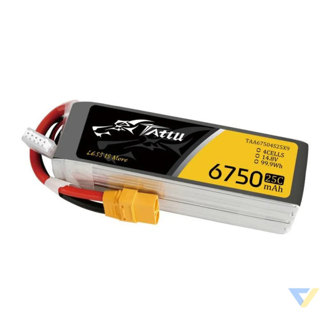 Battery Tattu 6750mAh 14.8V 25C 4S1P XT90 Lithium and NiMH