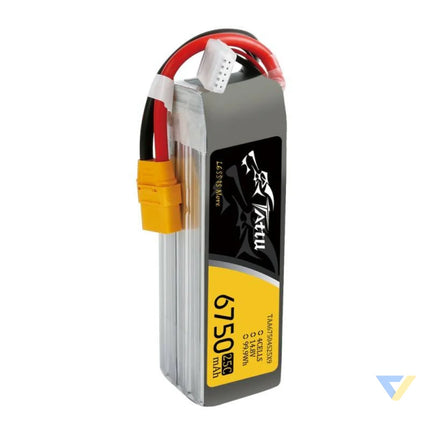Battery Tattu 6750mAh 14.8V 25C 4S1P XT90 Lithium and NiMH