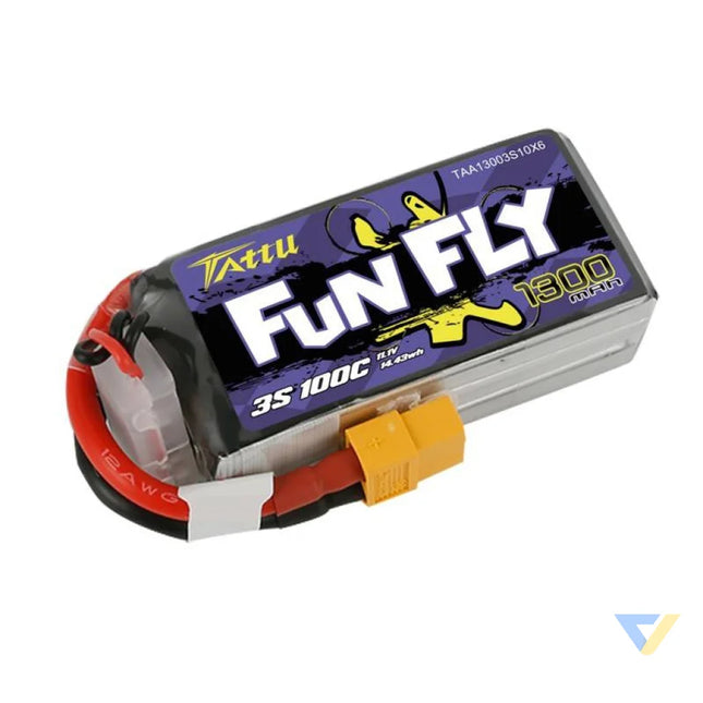 Battery Tattu Funfly 1300mAh 11,1V 100C 3S1P Lithium and NiMH