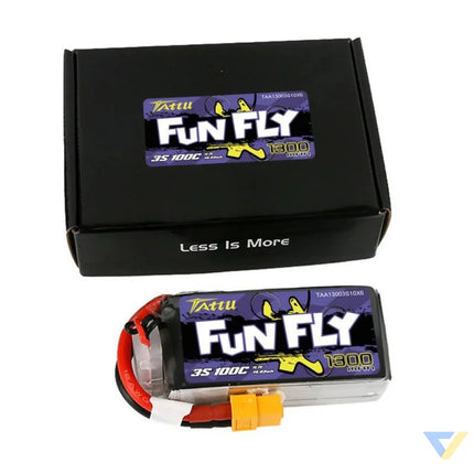 Battery Tattu Funfly 1300mAh 11,1V 100C 3S1P Lithium and NiMH