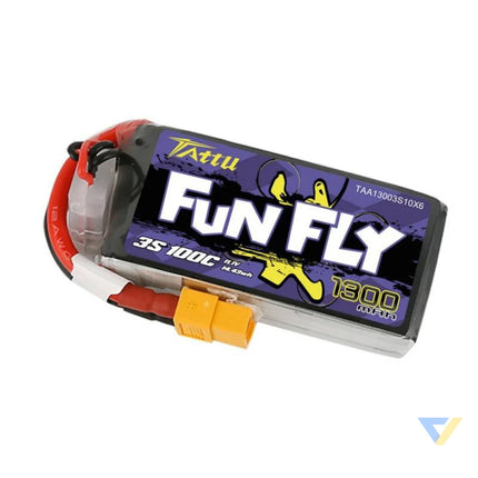 Battery Tattu Funfly 1300mAh 11,1V 100C 3S1P Lithium and NiMH