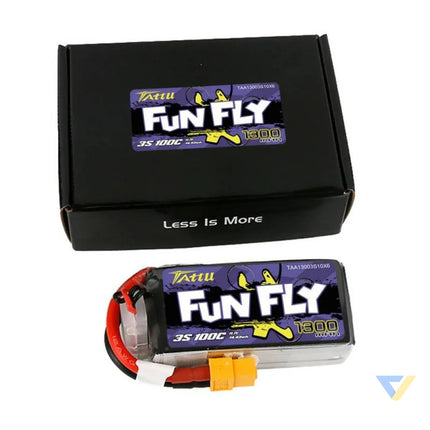 Battery Tattu Funfly 1300mAh 11,1V 100C 3S1P Lithium and NiMH