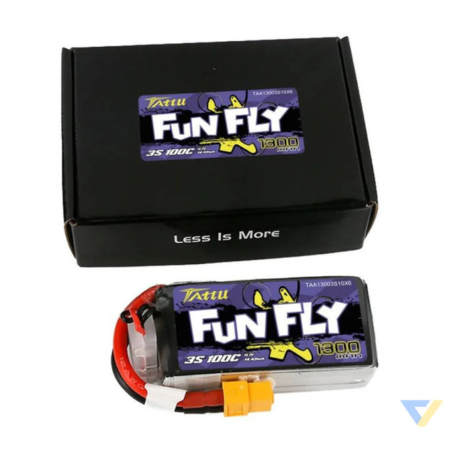 Battery Tattu Funfly 1300mAh 11,1V 100C 3S1P Lithium and NiMH