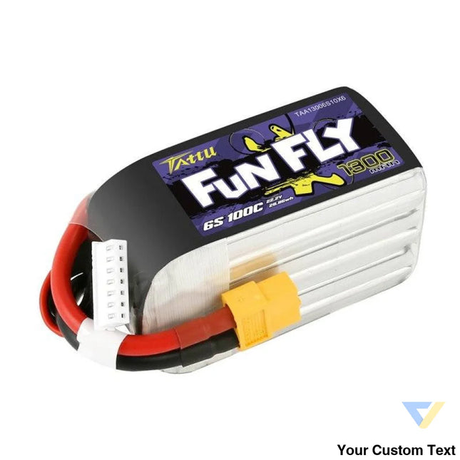 Battery Tattu Funfly 1300mAh 22,2V 100C 6S1P XT60 Lithium and NiMH