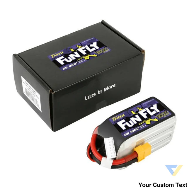 Battery Tattu Funfly 1300mAh 22,2V 100C 6S1P XT60 Lithium and NiMH