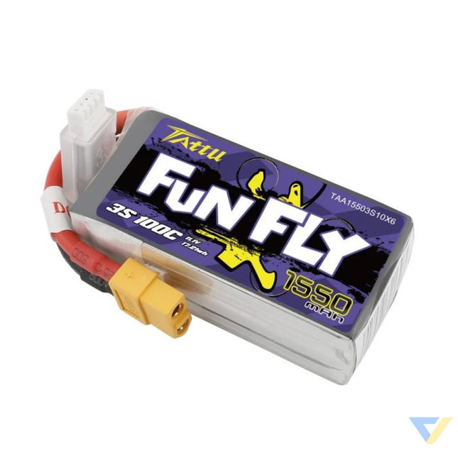 Battery Tattu Funfly 1550mAh 11,1V 100C 3S1P Lithium and NiMH