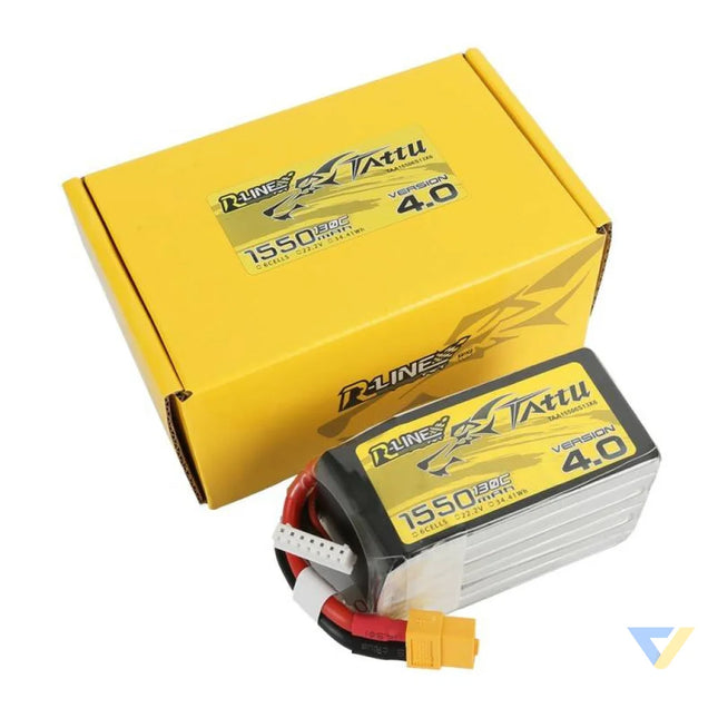Battery Tattu R Line 4.0 1550mAh 22.2V 130C 6S1P XT60 Lithium and NiMH
