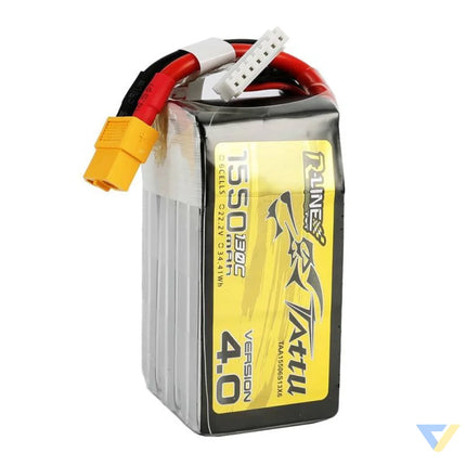 Battery Tattu R Line 4.0 1550mAh 22.2V 130C 6S1P XT60 Lithium and NiMH