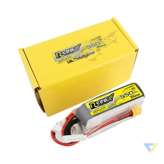 Battery Tattu R Line 550mAh 22.2V 95C 6S1P XT30 Lithium and NiMH