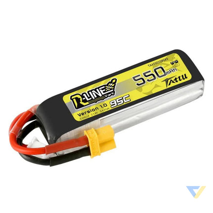 Battery Tattu R Line 550mAh 7.4V 95C 2S1P XT30 Lithium and NiMH
