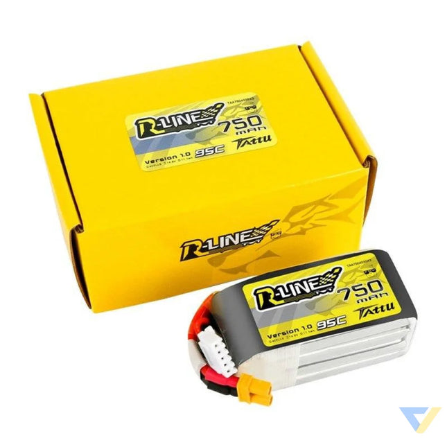 Battery Tattu R Line 750mAh 14.8V 95C 4S1P JST XHR Lithium and NiMH
