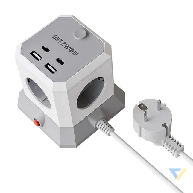 BlitzWolf BW EC1 4xAC 2xUSB A 2xUSB C Extender Power strips