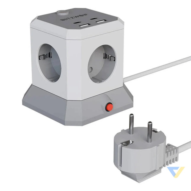 BlitzWolf BW EC1 4xAC 2xUSB A 2xUSB C Extender Power strips