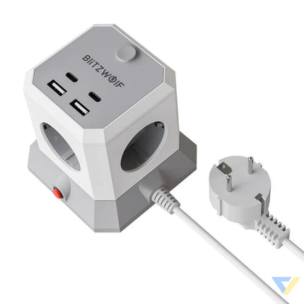 BlitzWolf BW EC1 4xAC 2xUSB A 2xUSB C Extender Power strips