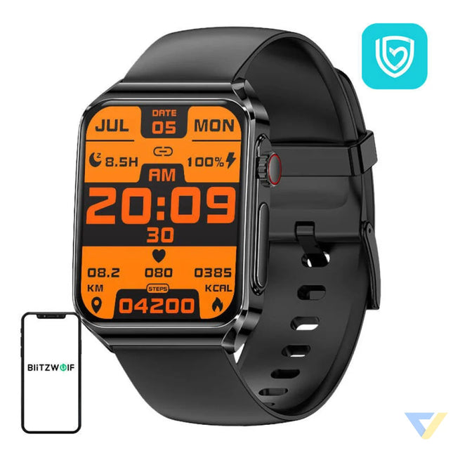 BlitzWolf BW HL6 smartwatch (black silicone) Smartwatches