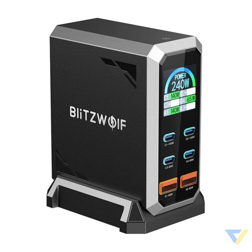 Blitzwolf BW-S31 2xUSB-A 4xUSB-C PD 240W network charger. mains chargers