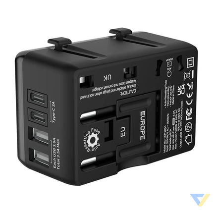 Blitzwolf BW-TA1 4-in-1 Travel Adapter 2xUSB + C + PD 20W Adapters connectors and converters