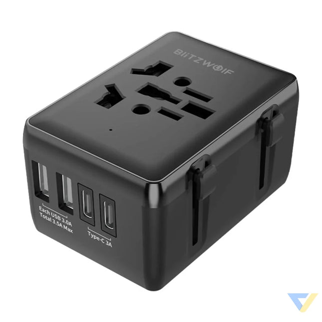 Blitzwolf BW-TA1 4-in-1 Travel Adapter 2xUSB + C + PD 20W Adapters connectors and converters