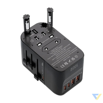 Blitzwolf BW-TA2 5-in-1 Travel Adapter 2xUSB PD + 2xC QC + C GaN 100W Adapters connectors and converters