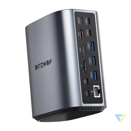 Blitzwolf BW TH15 17in1 Docking Station 2xHD + DP + 4xC + 3xUSB 3.0 + USB 3.1 + C 3.2 + C PD + RJ45 + micro SD + SD