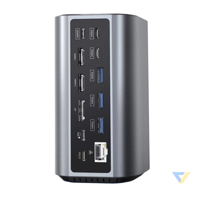 Blitzwolf BW TH15 17in1 Docking Station 2xHD + DP + 4xC + 3xUSB 3.0 + USB 3.1 + C 3.2 + C PD + RJ45 + micro SD + SD