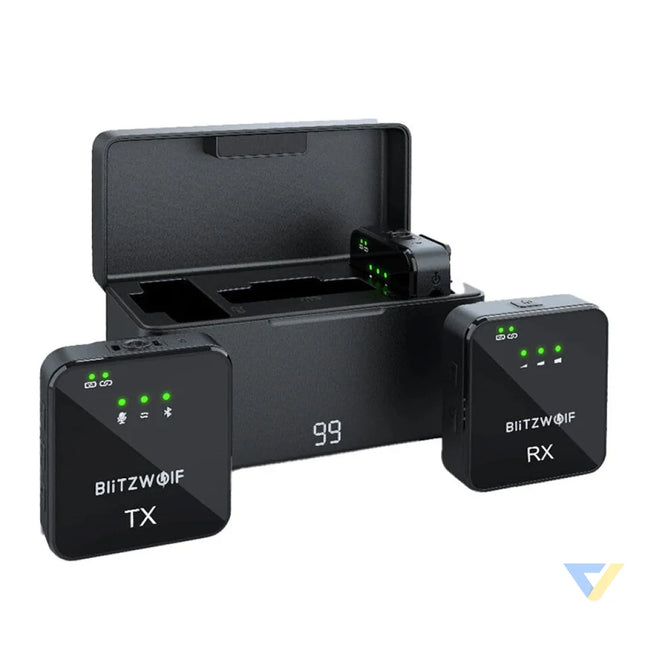 BlitzWolf Wireless Microphone BW SX63 1000mAh (black) Lavalier