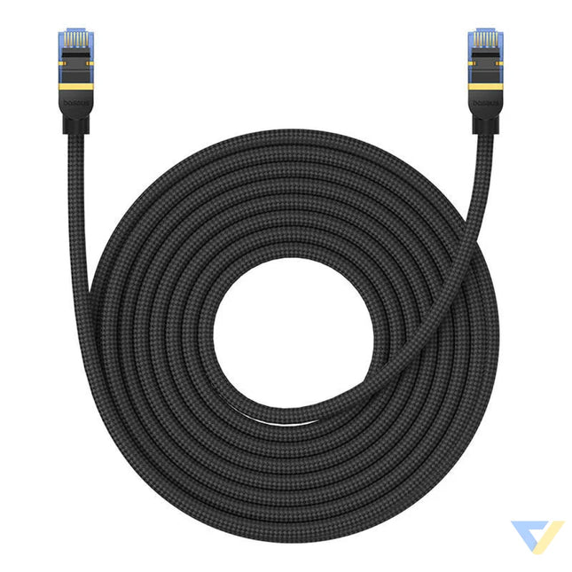 Braided network cable cat.7 Baseus Ethernet RJ45 10Gbps 10m (black) Network cables
