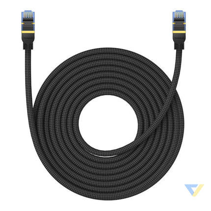 Braided network cable cat.7 Baseus Ethernet RJ45 10Gbps 10m (black) Network cables