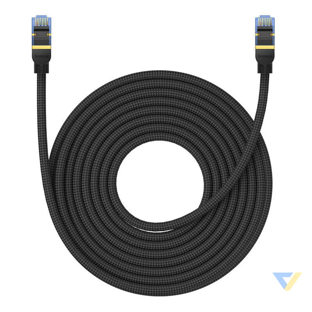 Braided network cable cat.7 Baseus Ethernet RJ45 10Gbps 10m (black) Network cables