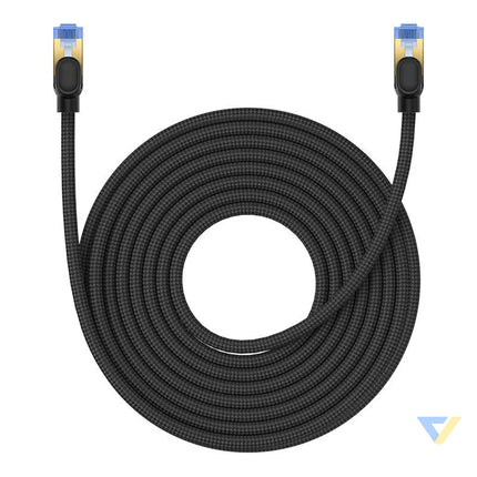 Braided network cable cat.7 Baseus Ethernet RJ45 10Gbps 10m (black) Network cables