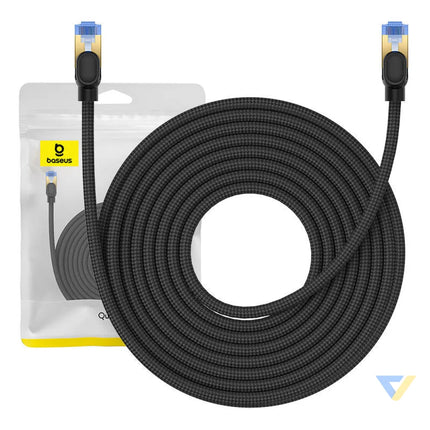 Braided network cable cat.7 Baseus Ethernet RJ45 10Gbps 10m (black) Network cables