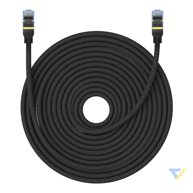 Braided network cable cat.7 Baseus Ethernet RJ45 10Gbps 25m (black) Network cables