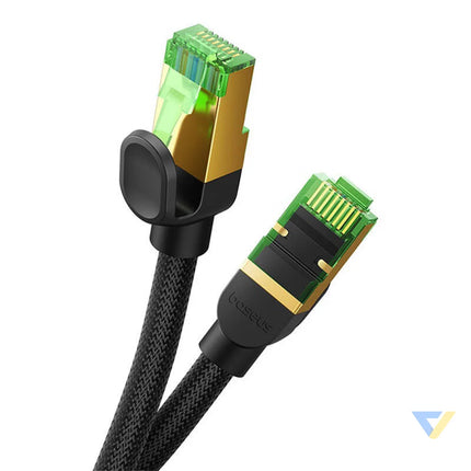 Braided network cable cat.8 Baseus Ethernet RJ45 40Gbps 1m (black) Network cables