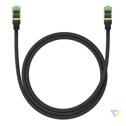 Braided network cable cat.8 Baseus Ethernet RJ45 40Gbps 1m (black) Network cables