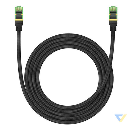 Braided network cable cat.8 Baseus Ethernet RJ45 40Gbps 2m (black) Network cables