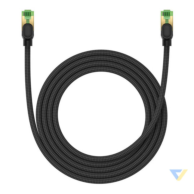 Braided network cable cat.8 Baseus Ethernet RJ45 40Gbps 2m (black) Network cables