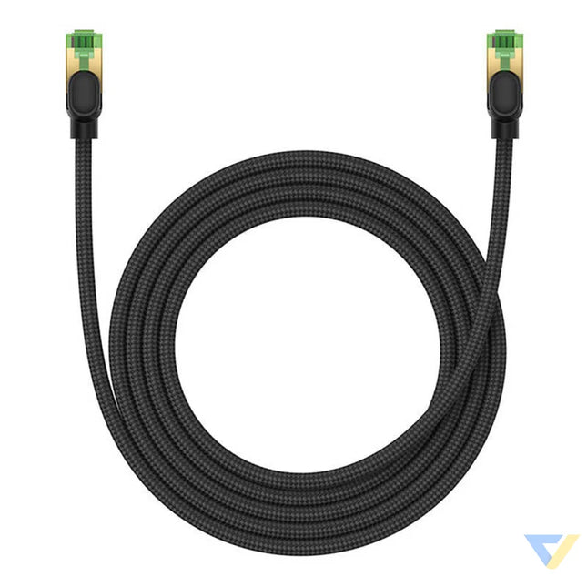 Braided network cable cat.8 Baseus Ethernet RJ45 40Gbps 2m (black) Network cables