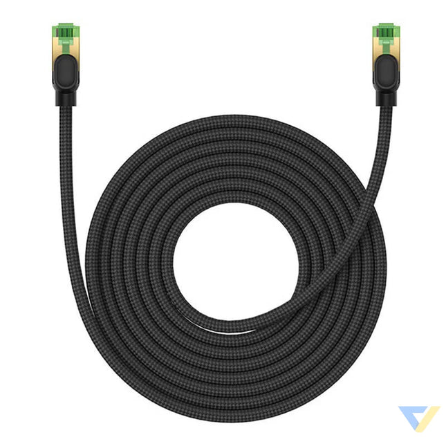 Braided network cable cat.8 Baseus Ethernet RJ45 40Gbps 8m (black) Network cables