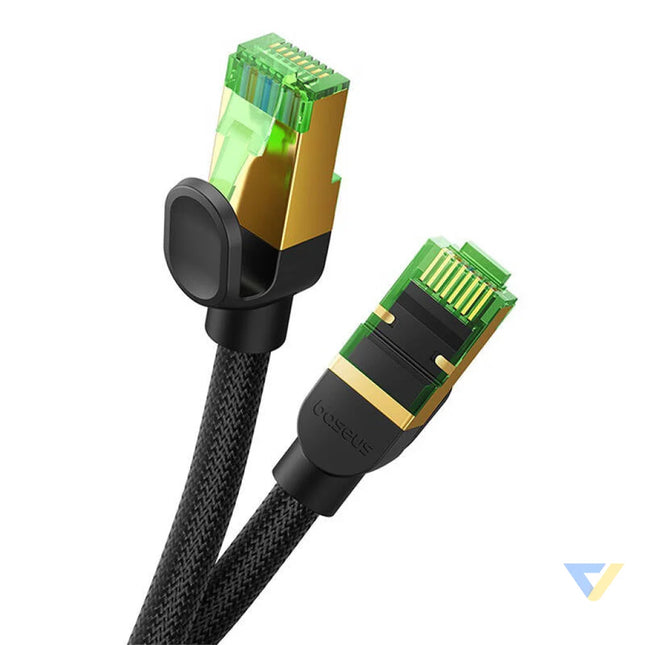 Braided network cable cat.8 Baseus Ethernet RJ45 40Gbps 8m (black) Network cables