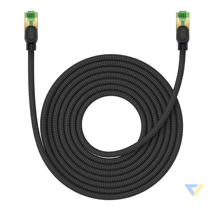 Braided network cable cat.8 Baseus Ethernet RJ45 40Gbps 8m (black) Network cables
