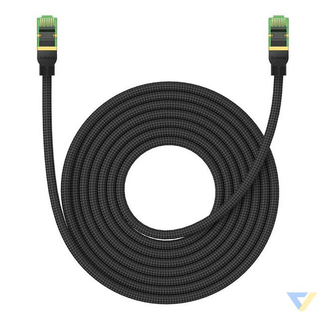 Braided network cable cat.8 Baseus Ethernet RJ45 40Gbps 8m (black) Network cables
