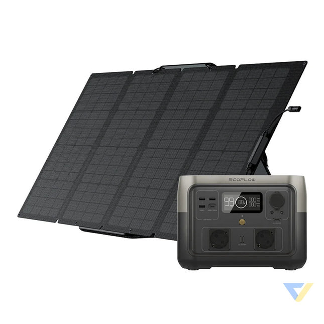 Bundle: Power station EcoFlow River 2 Max + portable solar panel 160W Power stations