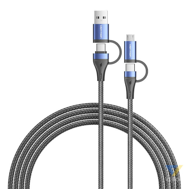 Cable 4in1 USB 2.0 Vention CTLLH 1m (black) Combo Cables