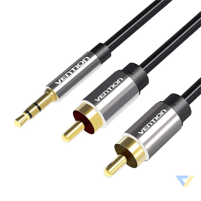 Cable Audio 2xRCA to 3.5mm Vention BCFBJ 5m (black) Audio cables