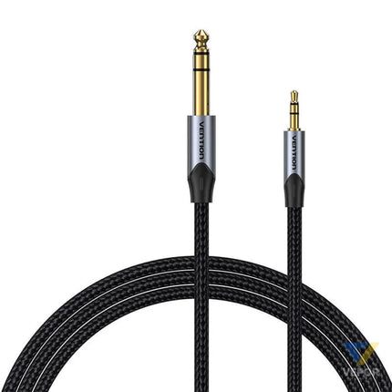 Cable Audio 3.5mm TRS to 6.35mm Vention BAUHH 2m Gray Audio cables